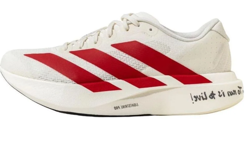adidas Adizero Evo SL Running Shoes – White/Red | JS1182