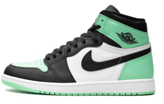 Air Jordan 1 High OG "Green Glow" – Black/White/Mint Green