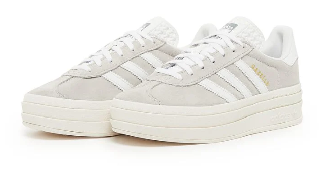 Women's adidas Gazelle Bold Platform Sneakers – Grey/White | HQ6893