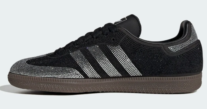 Women's adidas Samba OG Rhinestone Sneakers – Black/Silver